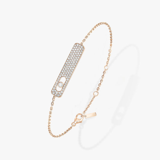 [AuraJewelry]MOVE CLASSIQUE DIAMOND PAVED BRACELET(Adjustable)