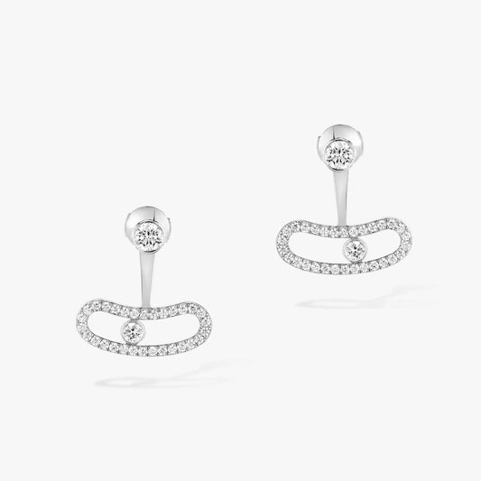 [AuraJewelry]MOVE UNO SILVER DIAMOND EARRINGS