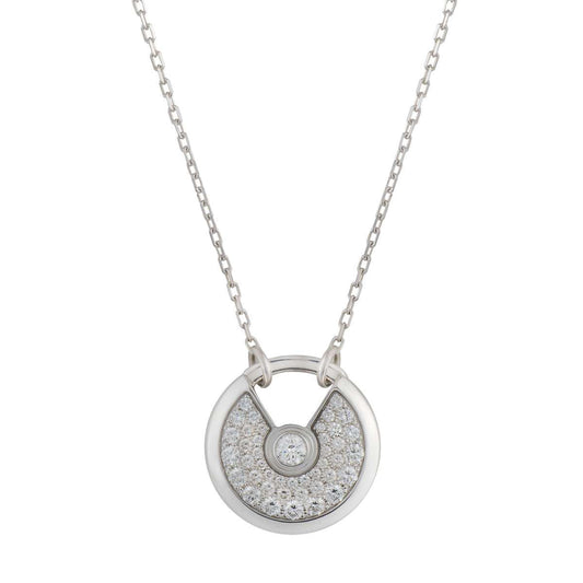 ¡®AuraJewelry¡¯AMULETTE SILVER FULL DIAMOND NECKLACE