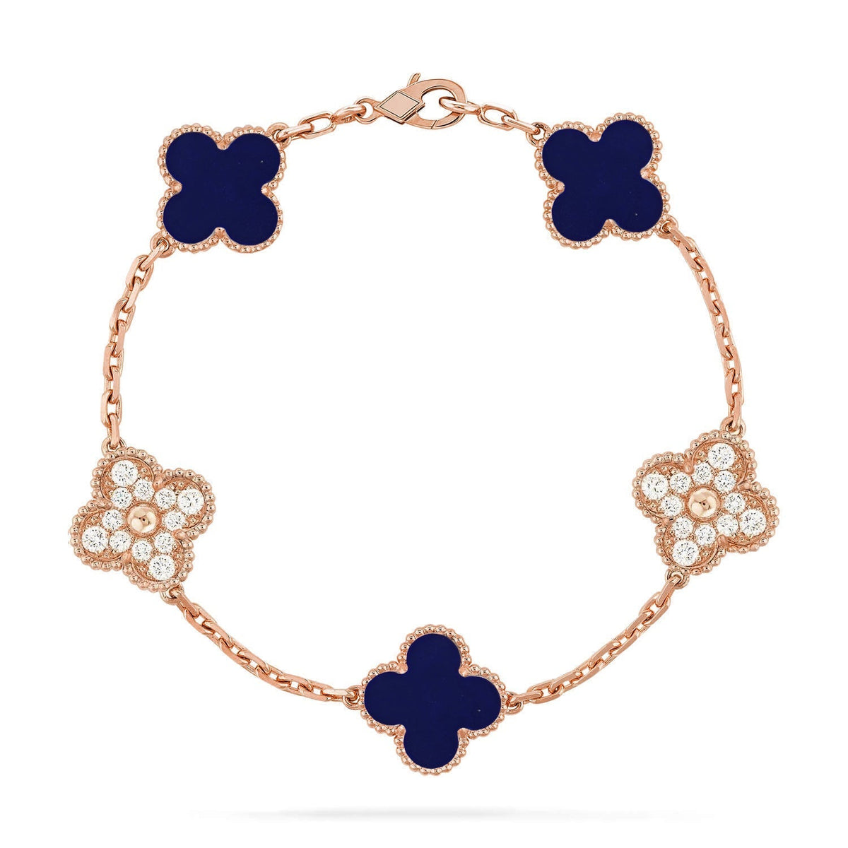 [AuraJewelry]New CLOVER 5 MOTIF LAPIS LAZULI BRACELET COLLECTION