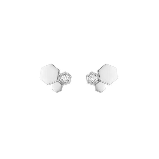 ¡®AuraJewelry¡¯BEE LOVE SILVER DIAMOND EARRINGS