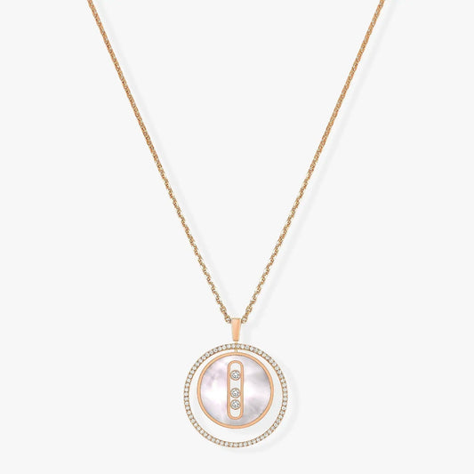 [AuraJewelry]LUCKY MOVE MM NACRE BLANCHE DIAMOND NECKLACE