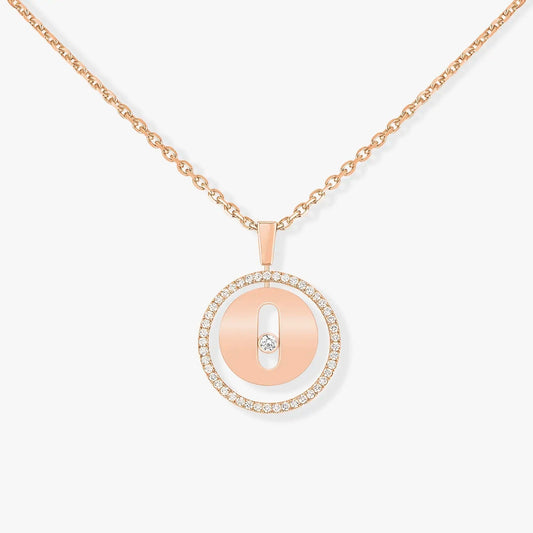[AuraJewelry]LUCKY MOVE PM NECKLACE PINK GOLD DIAMOND