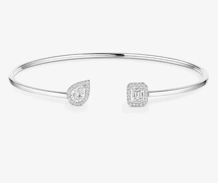 [AuraJewelry]M Delicate Double-Diamond Bracelet