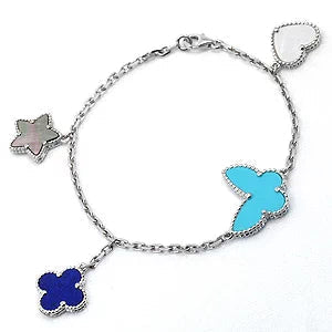 ¡®AuraJewelry¡¯LUCKY SPRING SILVER BRACELET 4 MOTIF