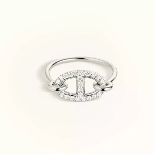 ¡®AuraJewelry¡¯RONDE SMALL SILVER DIAMOND RING