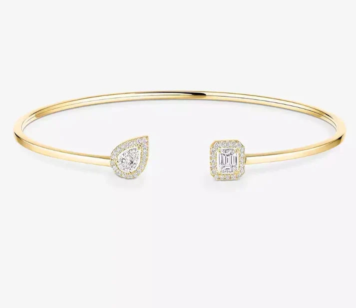 [AuraJewelry]M Delicate Double-Diamond Bracelet