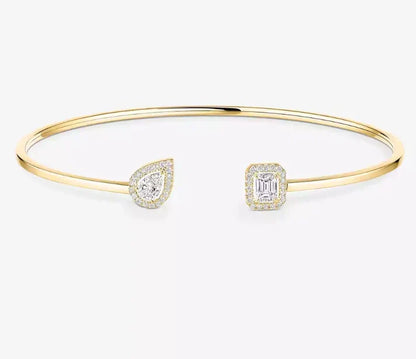 [AuraJewelry]M Delicate Double-Diamond Bracelet