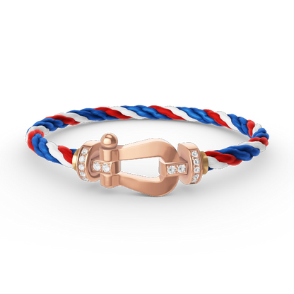 ¡®AuraJewelry¡¯FORCE LARGE HORSESHOE HALF DIAMOND BRACELET ROSE GOLD