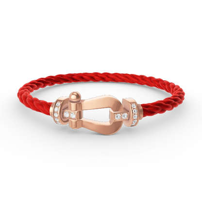 ¡®AuraJewelry¡¯FORCE LARGE HORSESHOE HALF DIAMOND BRACELET ROSE GOLD