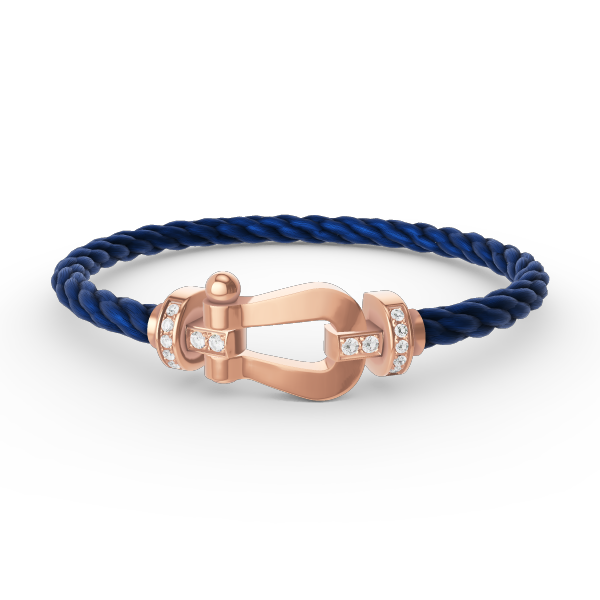 ¡®AuraJewelry¡¯FORCE LARGE HORSESHOE HALF DIAMOND BRACELET ROSE GOLD