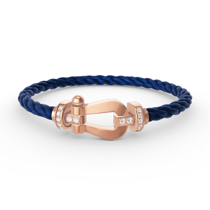 ¡®AuraJewelry¡¯FORCE LARGE HORSESHOE HALF DIAMOND BRACELET ROSE GOLD