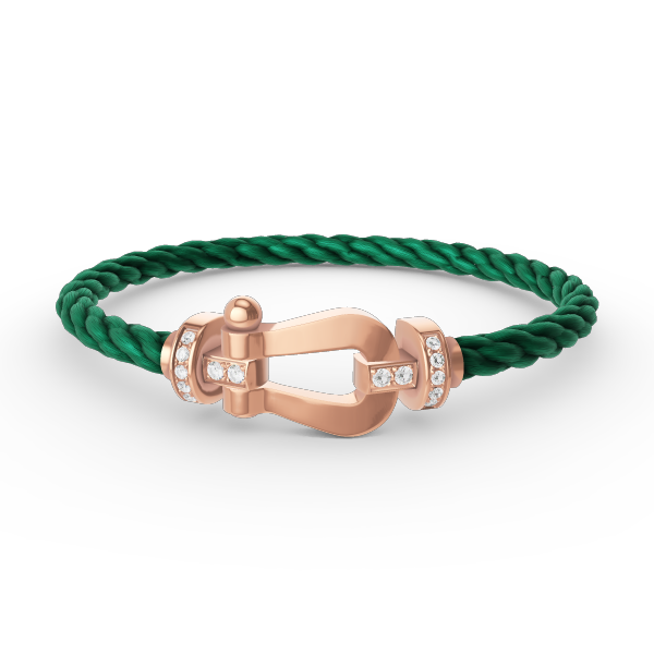 ¡®AuraJewelry¡¯FORCE LARGE HORSESHOE HALF DIAMOND BRACELET ROSE GOLD