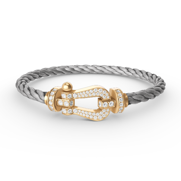¡®AuraJewelry¡¯FORCE LARGE HORSESHOE FULL DIAMOND BRACELET GOLD