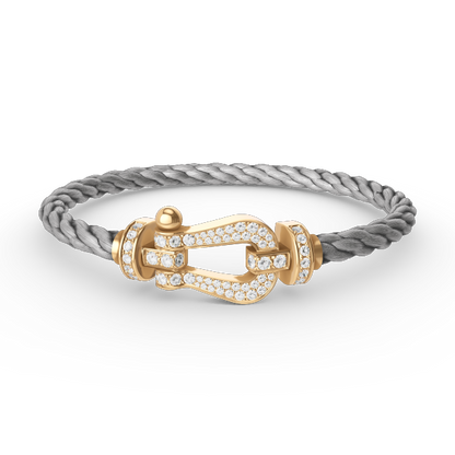 ¡®AuraJewelry¡¯FORCE LARGE HORSESHOE FULL DIAMOND BRACELET GOLD