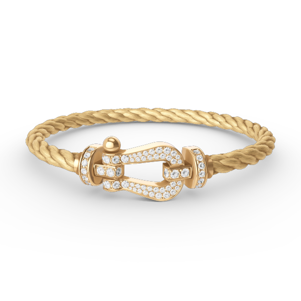 ¡®AuraJewelry¡¯FORCE LARGE HORSESHOE FULL DIAMOND BRACELET GOLD