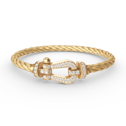 ¡®AuraJewelry¡¯FORCE LARGE HORSESHOE FULL DIAMOND BRACELET GOLD