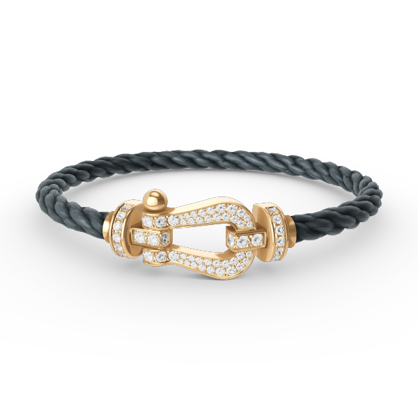 ¡®AuraJewelry¡¯FORCE LARGE HORSESHOE FULL DIAMOND BRACELET GOLD