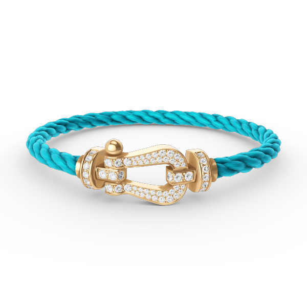 ¡®AuraJewelry¡¯FORCE LARGE HORSESHOE FULL DIAMOND BRACELET GOLD