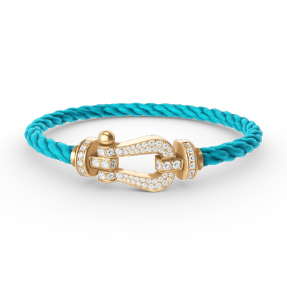 ¡®AuraJewelry¡¯FORCE LARGE HORSESHOE FULL DIAMOND BRACELET GOLD