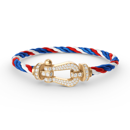 ¡®AuraJewelry¡¯FORCE LARGE HORSESHOE FULL DIAMOND BRACELET GOLD