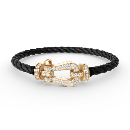¡®AuraJewelry¡¯FORCE LARGE HORSESHOE FULL DIAMOND BRACELET GOLD