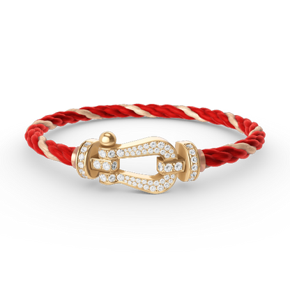 ¡®AuraJewelry¡¯FORCE LARGE HORSESHOE FULL DIAMOND BRACELET GOLD