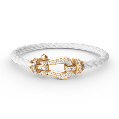 ¡®AuraJewelry¡¯FORCE LARGE HORSESHOE FULL DIAMOND BRACELET GOLD