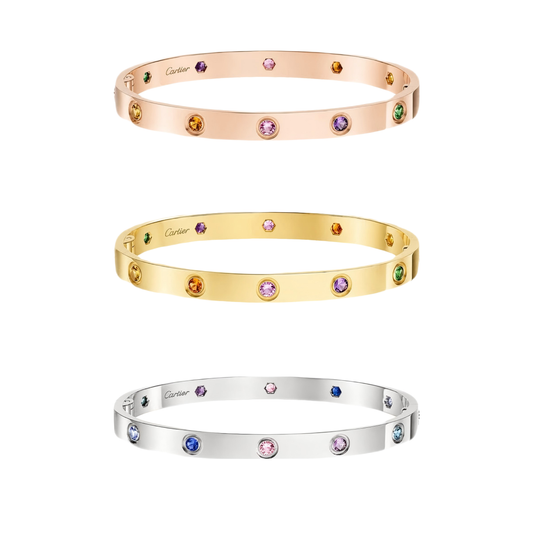[AuraJewelry]2026 RAINBOW LOVE BRACELET 6.1MM  10 DIAMONDS