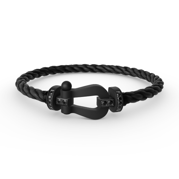 ¡®AuraJewelry¡¯FORCE LARGE SERIES HORSESHOE BLACK SAMURAI BRACELET