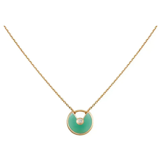 ¡®AuraJewelry¡¯AMULETTE GOLD MALACHITE NECKLACE