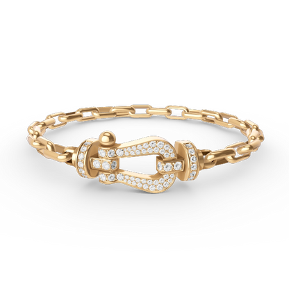 ¡®AuraJewelry¡¯FORCE LARGE HORSESHOE CLASP  METAL BRACELET