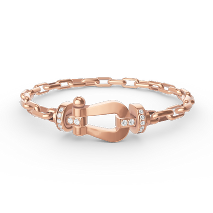 ¡®AuraJewelry¡¯FORCE LARGE HORSESHOE CLASP  METAL BRACELET