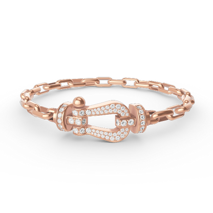¡®AuraJewelry¡¯FORCE LARGE HORSESHOE CLASP  METAL BRACELET
