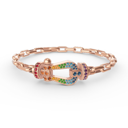 ¡®AuraJewelry¡¯FORCE LARGE HORSESHOE CLASP  METAL BRACELET