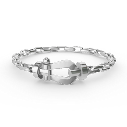 ¡®AuraJewelry¡¯FORCE LARGE HORSESHOE CLASP  METAL BRACELET
