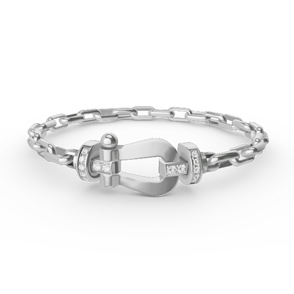 ¡®AuraJewelry¡¯FORCE LARGE HORSESHOE CLASP  METAL BRACELET