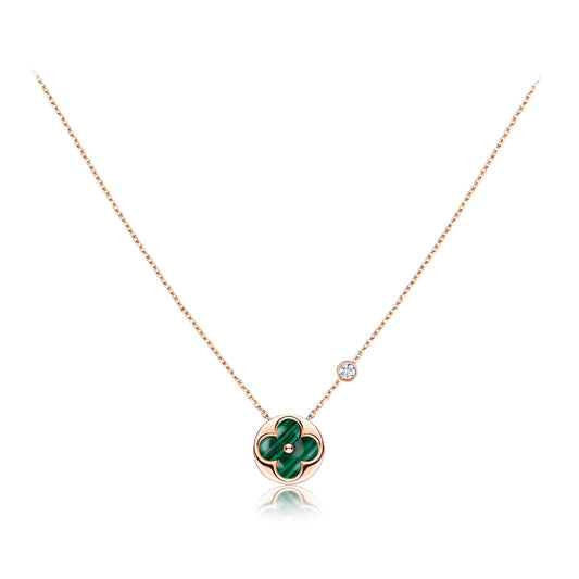 ¡®AuraJewelry¡¯SUN PEDANT PINK GOLD 1 DIAMOND NECKLACE
