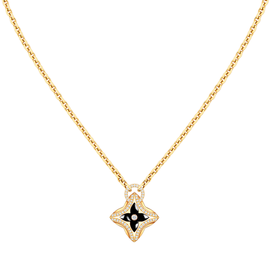 ¡®AuraJewelry¡¯STAR PEDANT PINK GOLD DIAMOND NECKLACE
