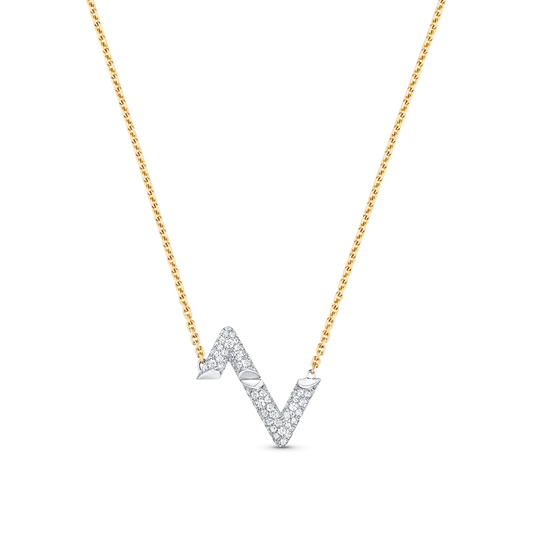 ¡®AuraJewelry¡¯VOLT SILVER DIAMOND PEDANT NECKLACE