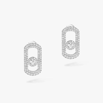 [AuraJewelry]So Move Pave_-Set Diamond Earrings in Silver