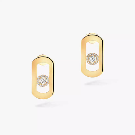 [AuraJewelry]So Move Diamond Earrings in Yellow Gold