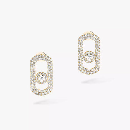 [AuraJewelry]So Move Pave_-Set Diamond Earrings in Silver