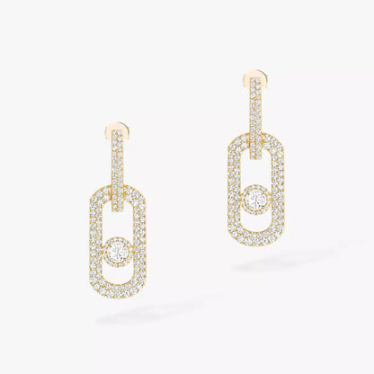 [AuraJewelry]So Move XL Pave_-Set Diamond Pendant Earrings