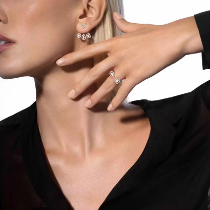 [AuraJewelry] My Twin Trio  Diamond Earrings