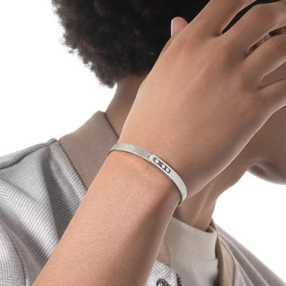 [AuraJewelry]Move Noa Ciselé half pavé bangle