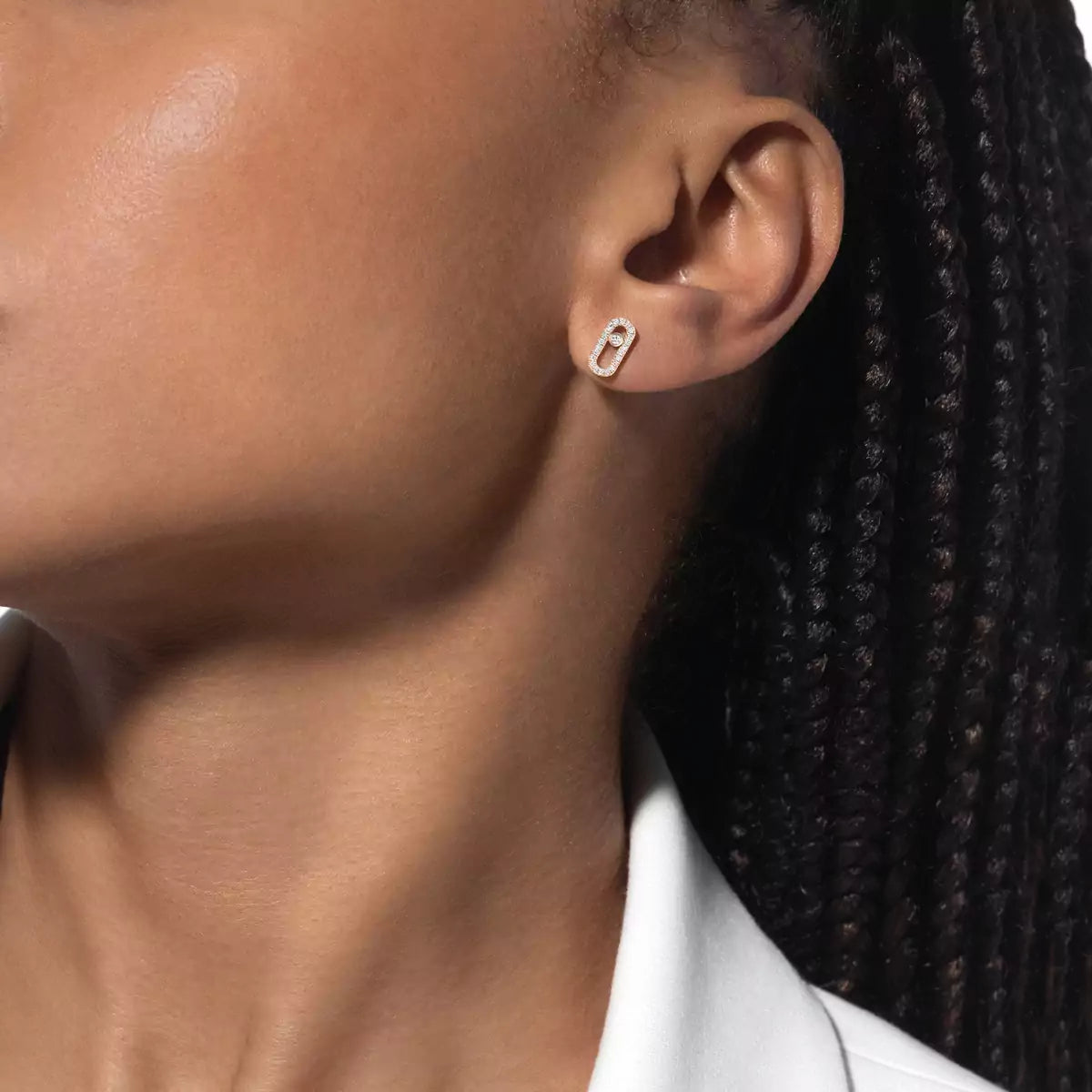 [AuraJewelry]Move Uno Diamond Earrings
