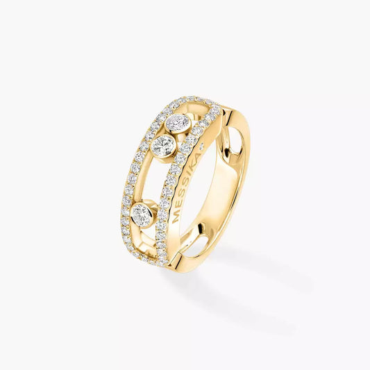 [AuraJewelry] Move Gold Diamond Pave_ Ring
