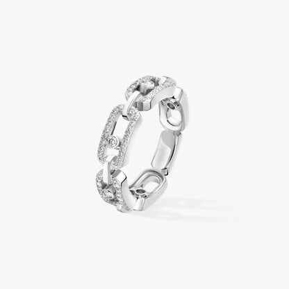 [AuraJewelry]Move Link Pave_-Set Diamond Ring in Gold