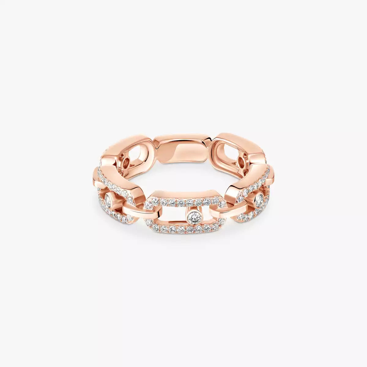 [AuraJewelry]Move Link Pave_-Set Diamond Ring in Gold